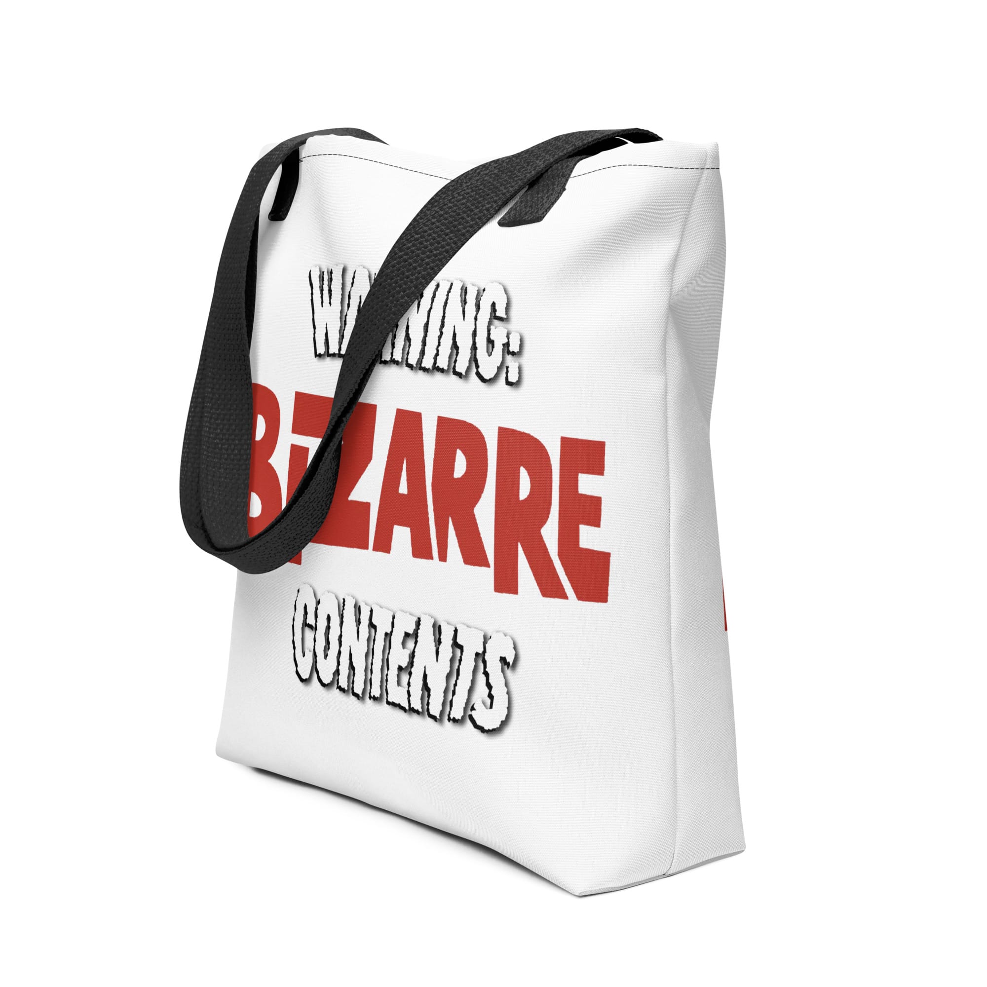 'WARNING: BIZARRE CONTENTS' TOTE BAG