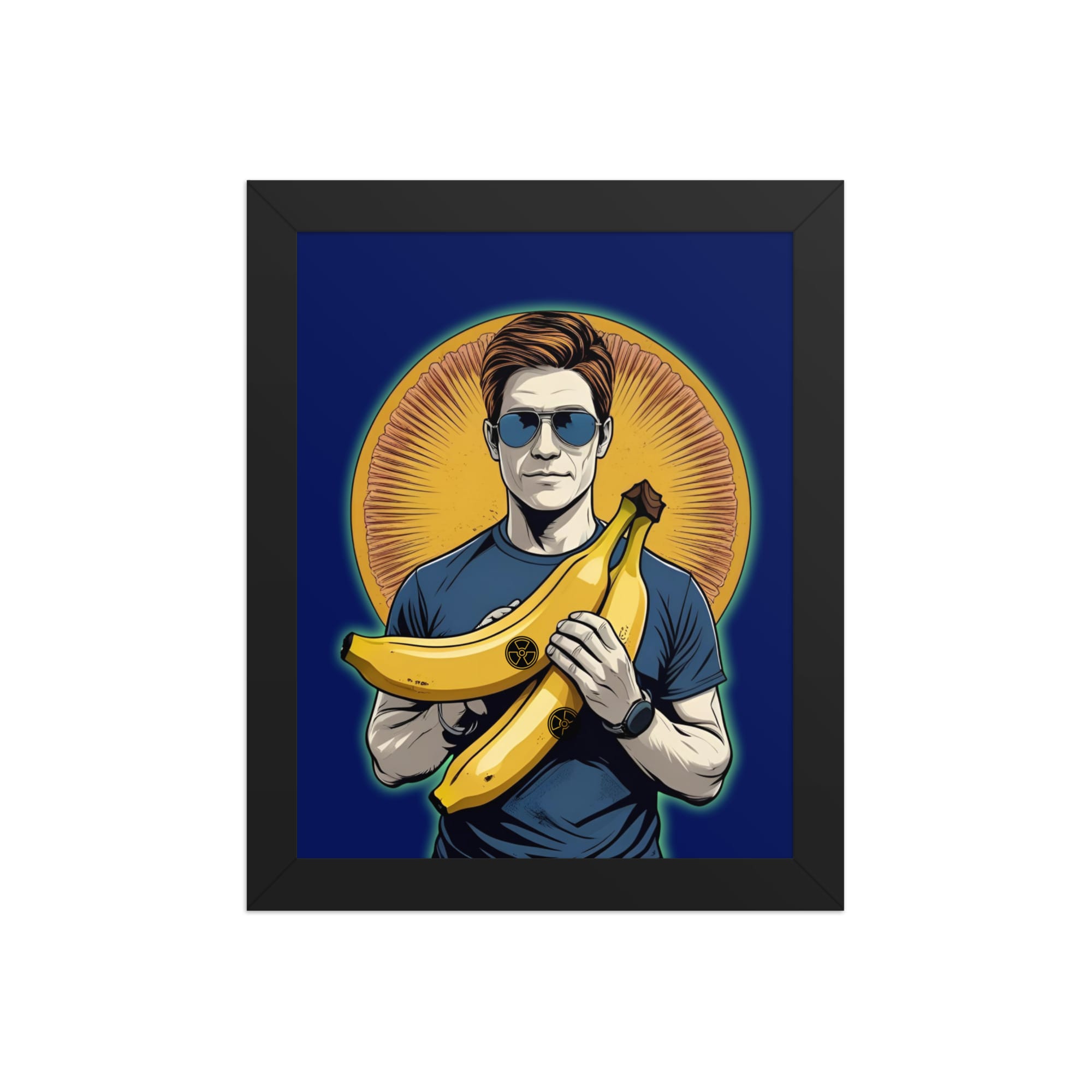 'RADIOACTIVE BANANAS' ART PRINT (FRAMED) - Image 2