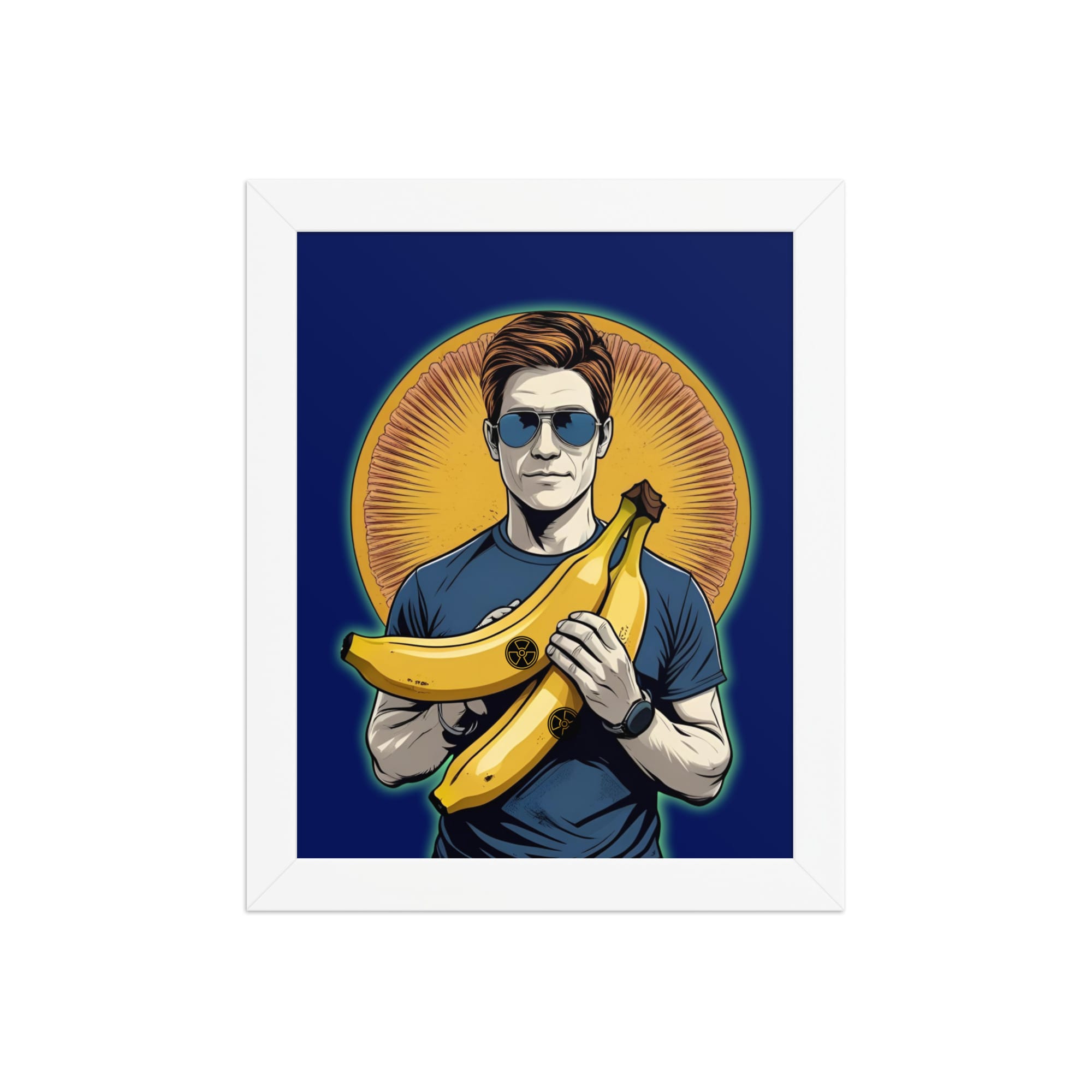 'RADIOACTIVE BANANAS' ART PRINT (FRAMED) - Image 3