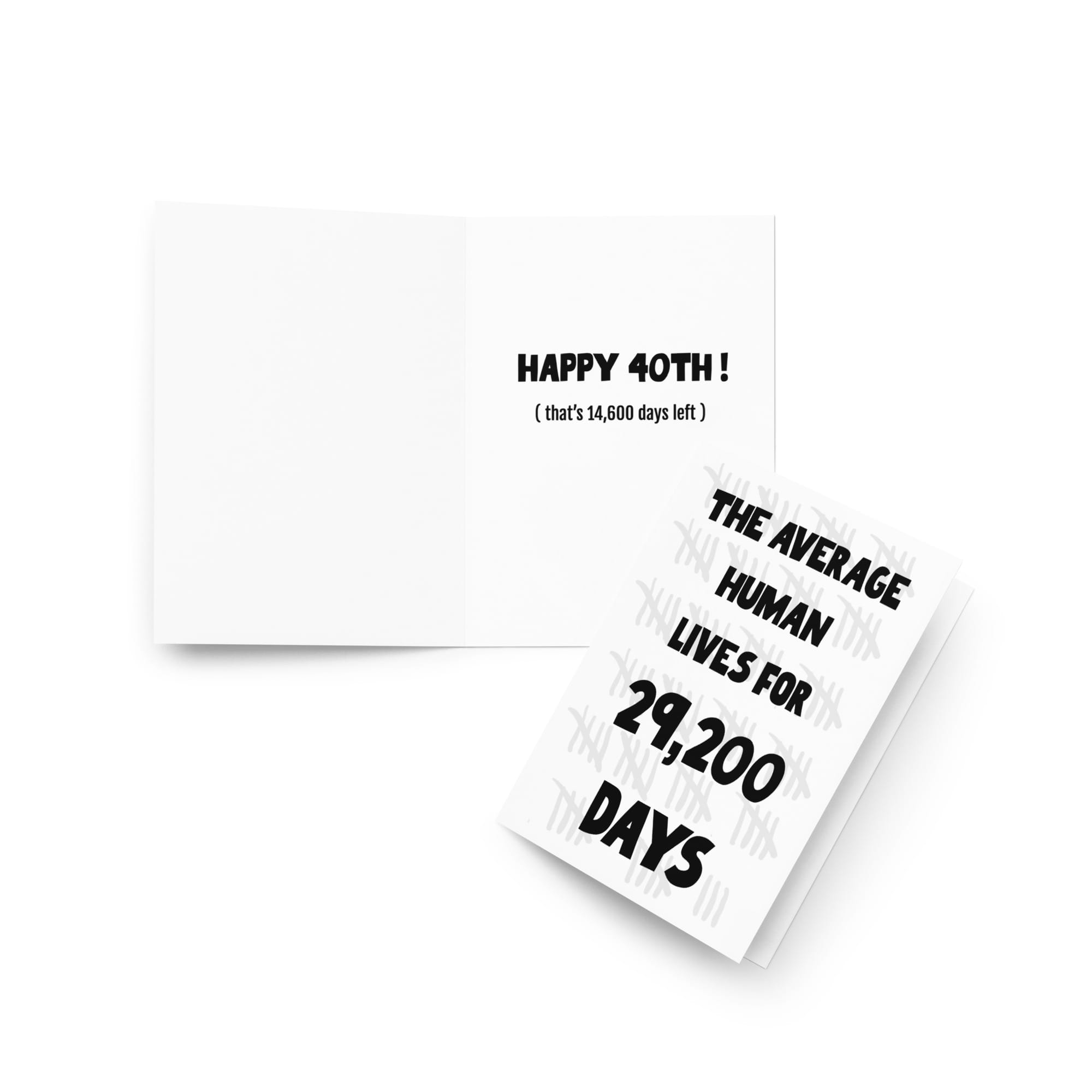 ‘DAYS LEFT ON YOUR 40TH’ BIRTHDAY CARD - Image 2