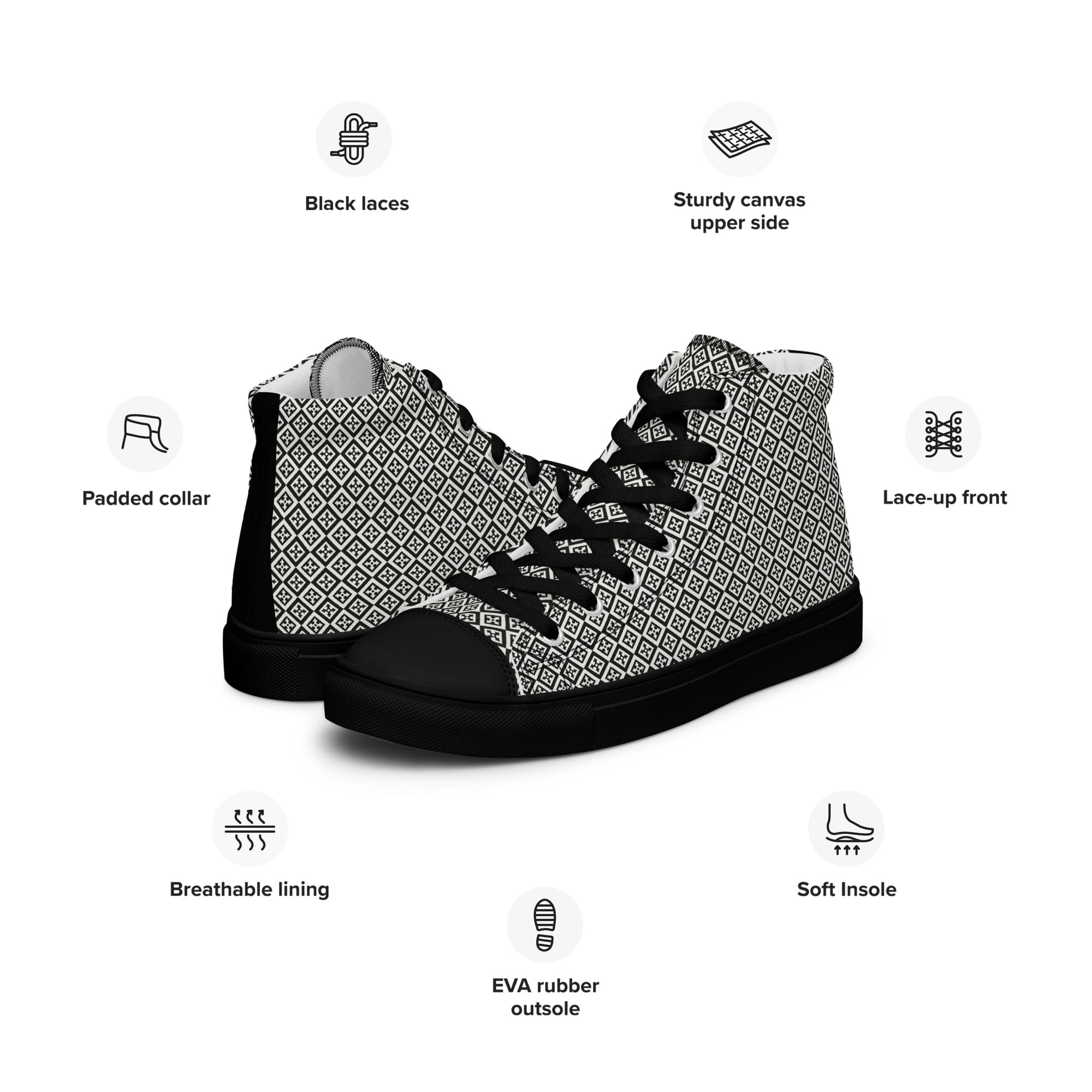 ‘TITANIC TILE’ WOMEN’S CANVAS SHOES - Image 7