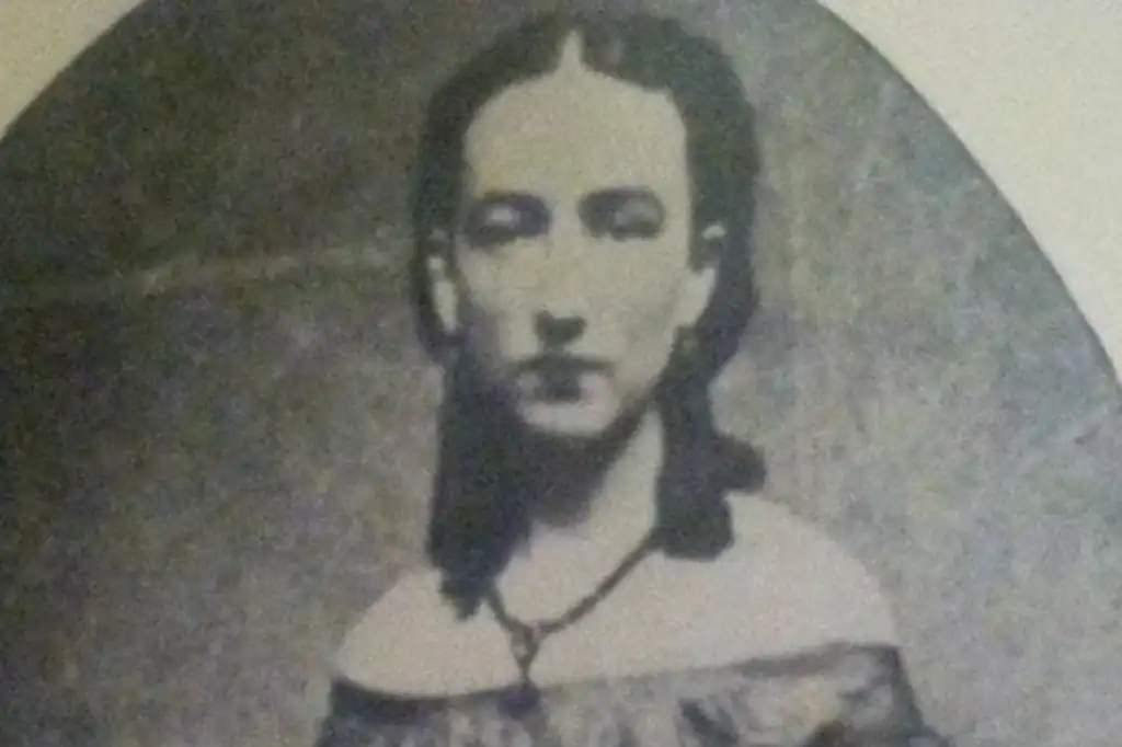 Ida Wood appears in a blurred black-and-white portrait, an elderly woman tied to the $500,000 nightgown story from New York’s Herald Square Hotel.